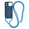 For iPhone 17 Pro Case Soft TPU Fiber Lining Phone Cover with Shoulder Strap