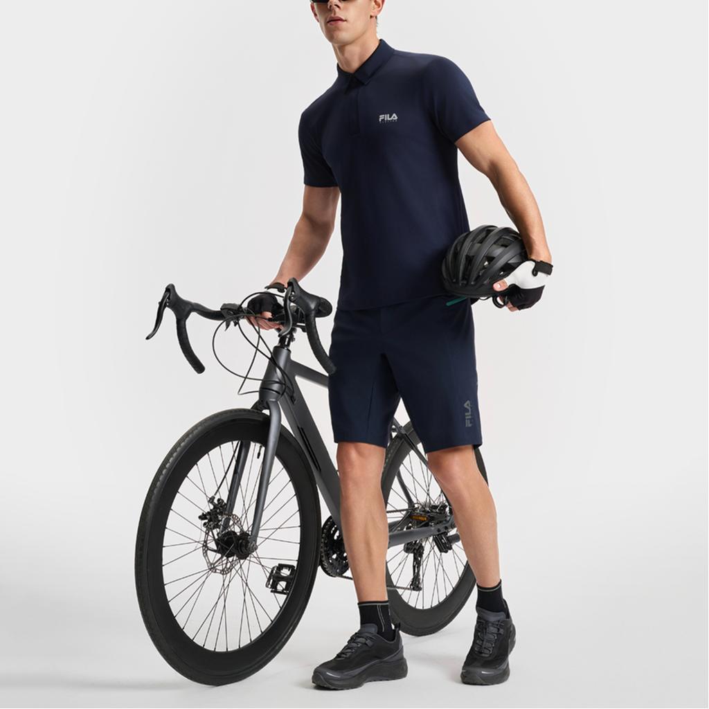 FILA Professional Sports Quick-Dry Pullover Short Sleeve Polo Shirt Men Polo Shirts Deep-Blue A11M528104F-NV