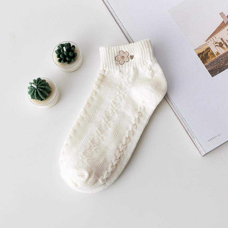 

Женские милые летние носки с мультяшным медведем с низкой посадкой - японский милый стиль One Size