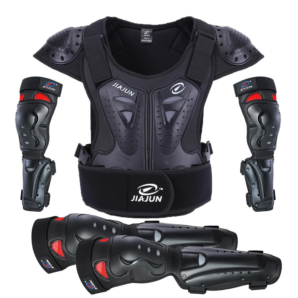 Transgraniczny pancerz sportowy na rowerek biegowy, kamizelka sportowa na skuter/motocykl, sportowe nakolanniki na skuter, zestaw dla dorosłych