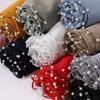 Pearls Islamic Turban Chiffon Malaysia Headscarf Luxury Ethnic Style Scarf  Women