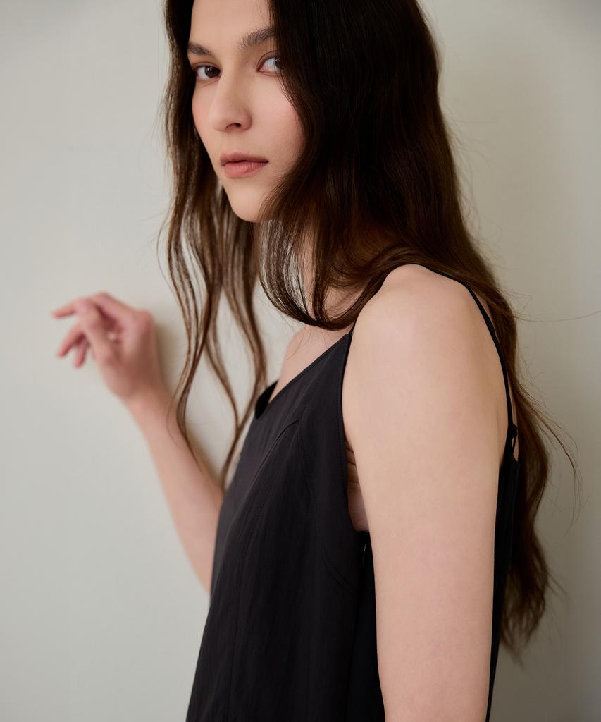 The Ello Tie Strap Dress (Black)