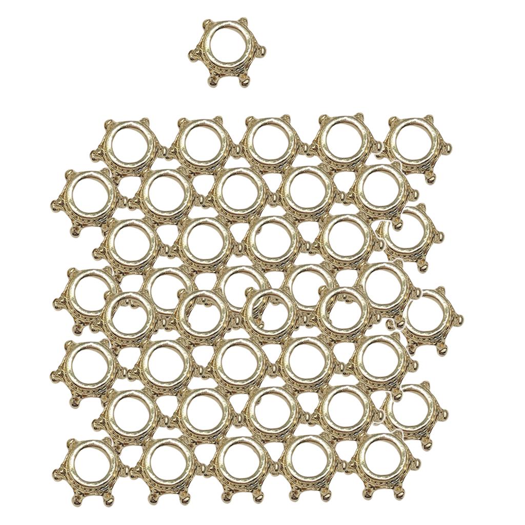 50pcs Crown Charms Beads for Jewelry Making Necklace Earrings Antique Bronze