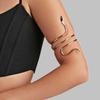European and American Exaggerated Snake Bracelet Women's Retro Twisted Winding Alloy Animal Bracelet Arm Ring Personalized Cuff Women