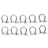 10pcs Bow Shackle Stainless Steel High Hardness D Ring Anchor for Camping Hiking Outdoor Sports(M4 60kg Load )