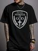 T Shirt for Man 100 Cotton Summer Armour of God Christian Print Casual Slim Fit Round Neck Short Sleeved Tshirt Top