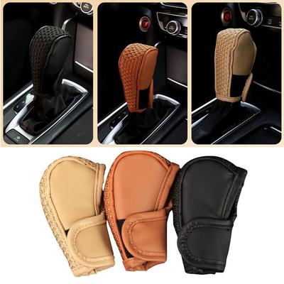 Leather Gaiter Decoration Car Handbrake Cover Car Shift Collars Gear Shift Cover Shifter Boot Cover