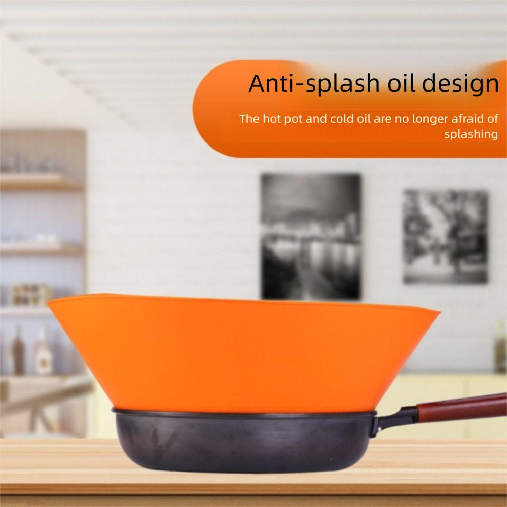 New Silicone Splash Pot Lid Foldable Splash-Proof Splash Oil Cover Multifunctional Round Pot Cover Kitchen