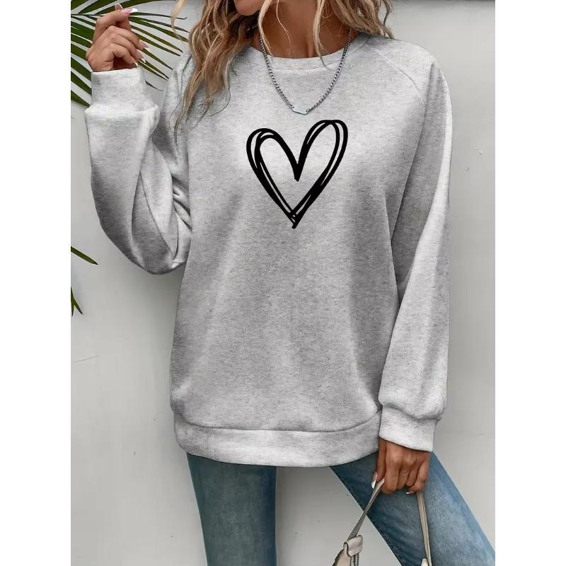 Пуловер с принтом сердца 3D — фото 4