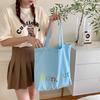 1 Canvas Bag Summer Alphabet Print Tote Bag Student Dress Book Large Capacity Literary Canvas Women's Bag