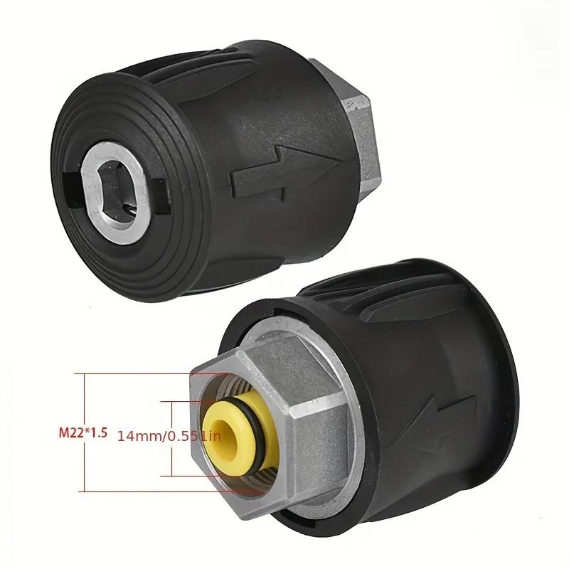 M22-14mm auf Karcher Lavor Bosch Adapter - 2320PSI Schnellkupplung für Karcher Nilfisk Hochdruckreiniger O-Ring Auslaufsicher