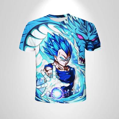 Dragon Ball Z Kids CosPlay T-shirt Japanese Anime Goku Super Saiyan Men's Clothing Boys T-shirt Breathable Short Sleeves 7-14y