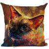 Cat Cushion Cover Kitten Printed Linen Throw Pillows Living Room Sofa Decor Throw Pillows Home Decoration Pillowcase Xcm