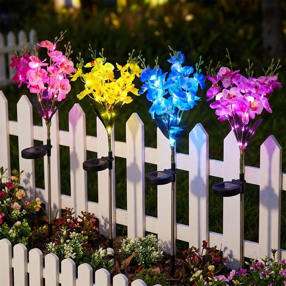 Stake Light Solar Butterfly Flower Lamp Waterproof Solar Powered LED Light Path Decoration