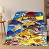 3D Digimon Adventure Angewomon Agumon Cartoon Flannel Blanket Soft Warm Blanket Throw Blanket for Bedroom Living Room Bed