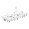 Towa Sangyo Clothespin Hanger with 60 Easy To Extra Square Hanger with Side for Laundry Drying Pull-to-Close Clothespins, Install, Large, Hooks,