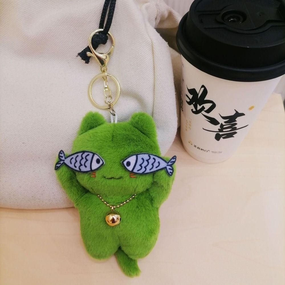 With Fish Eyes Finely Sewn Cat Keychain Cat Cat Plush Keychain  Kids Gift