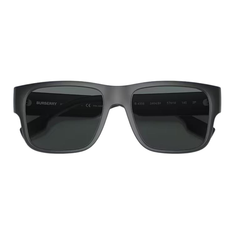 Burberry 4358 Iconic Collection Square Sunglasses Unisex sunglasses Black 0BE4358-346481