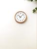 KATOMOKU Muku Clock 16 Oak Wall Clock Continuous Second Hand Radio km-108OA 220mm (SKP Clock)