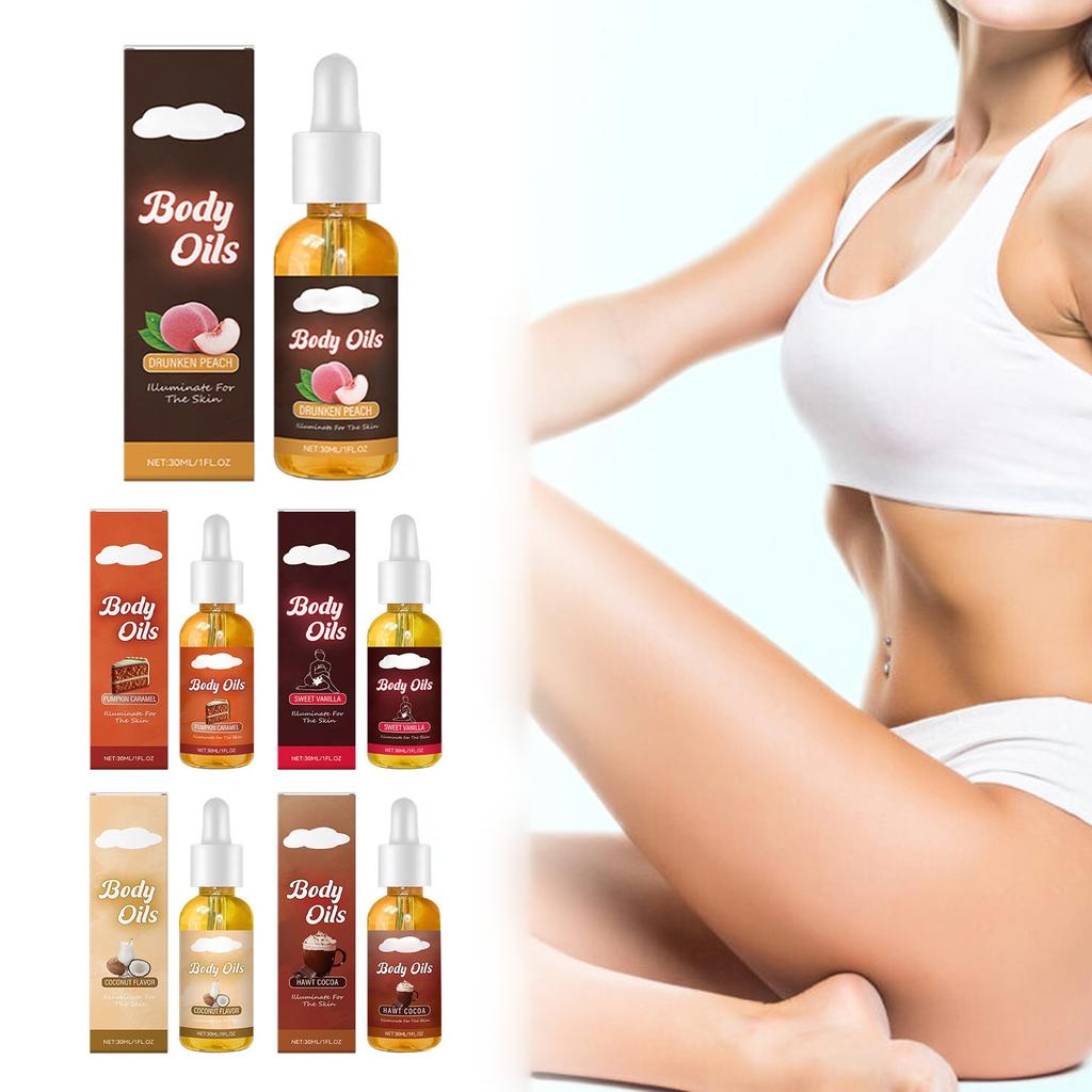 Řada tělových olejů: Vyživuje kolena, Čistí a zjemňuje suchou drsnou pokožku, Dlouhotrvající vůně s bělícím účinkemS 30ml