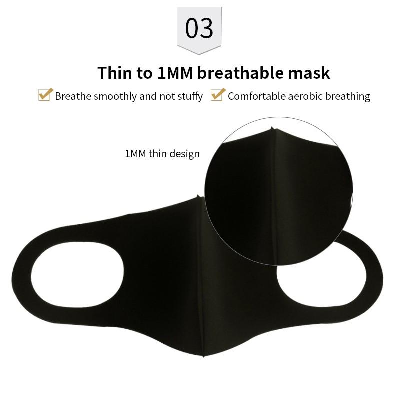 3pcs 3D Ultra-thin Breathable Dustproof Mouth Mask Anti-Dust Haze Flu Allergy Protection Face Masks