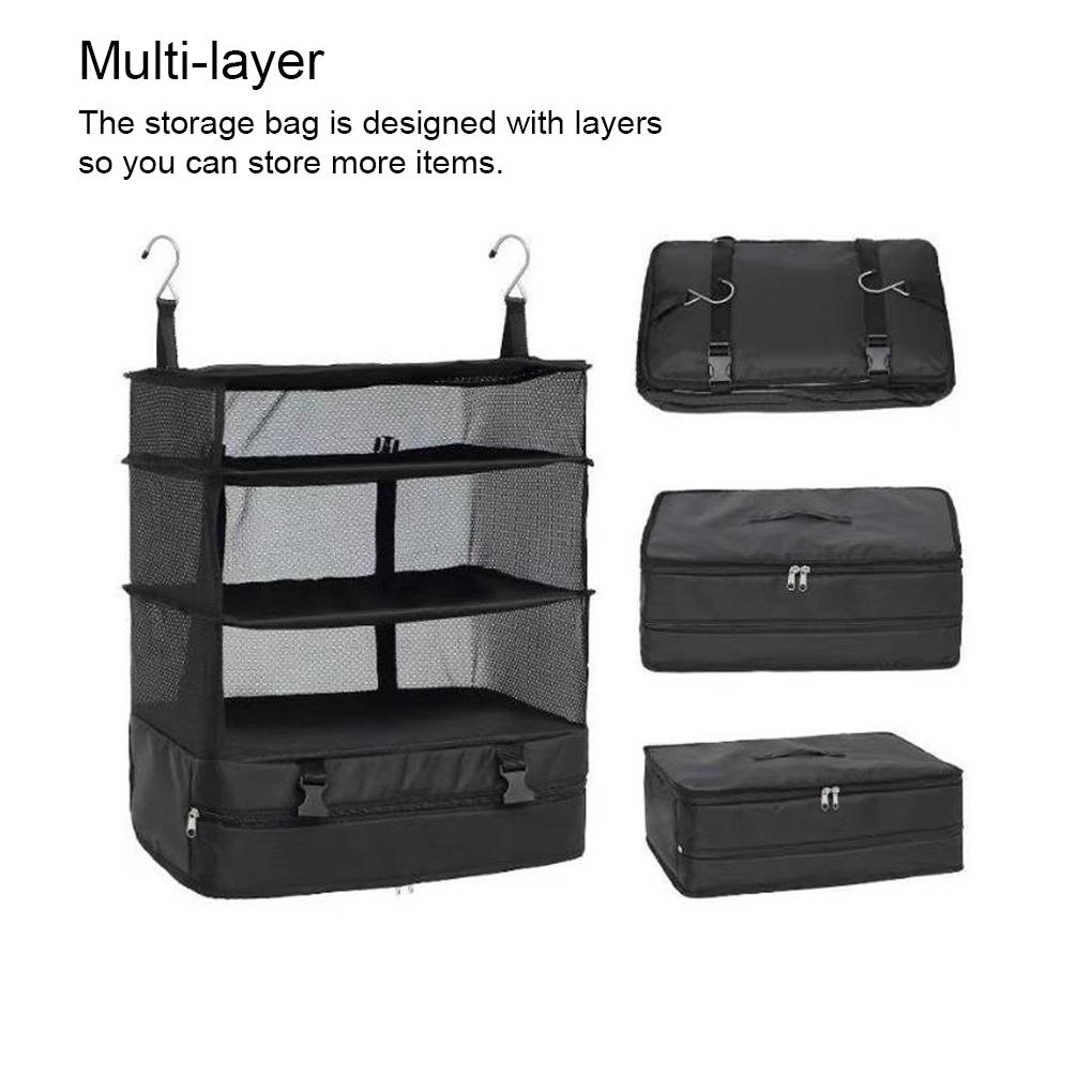 Travel Storage Bag Multi Layer Replacement Portable Household Clothes Sundries Makeup Rectangular Pouch Pocket Organizer