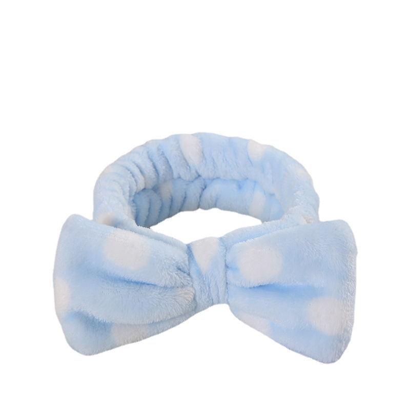 Cute Coral Velvet Butterfly Knot Headband Women's Face Wash Hair Band Makeup Sports Hair Accessories Headband for Wom