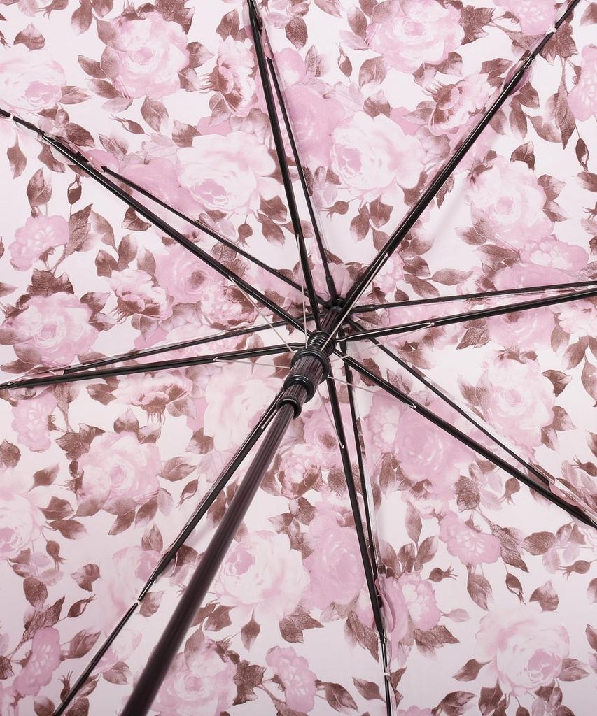 MOONBAT Mila Schon Long Umbrella Windproof Umbrella Automatic Opening Umbrella Floral Print Transfer Print Umbrella Fiberglass Rib Glossy Polyester