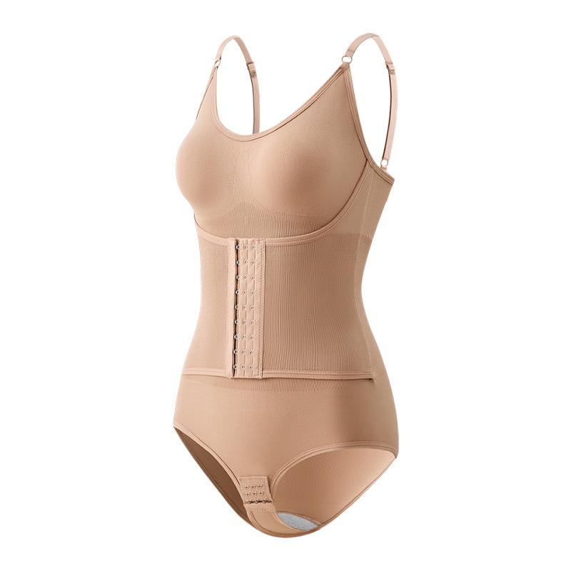 Cross-Border Strappy Body Shaper: Hip-Lift, Tummy-Control, Waist Cincher with Button Closure Crotch and Lifted Buttocks. Small
