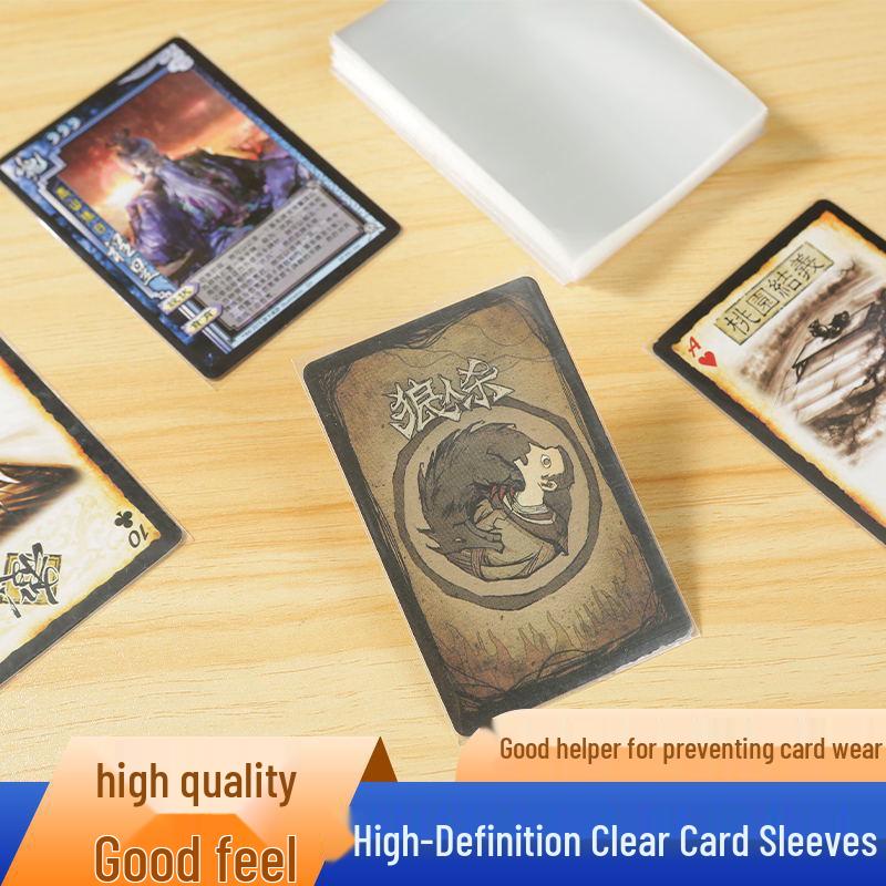 

Waterproof Three Kingdoms Kill & Werewolf HD Transparent Card Sleeves 100 pcs 10c HD sleeves 5.8*8.9cm