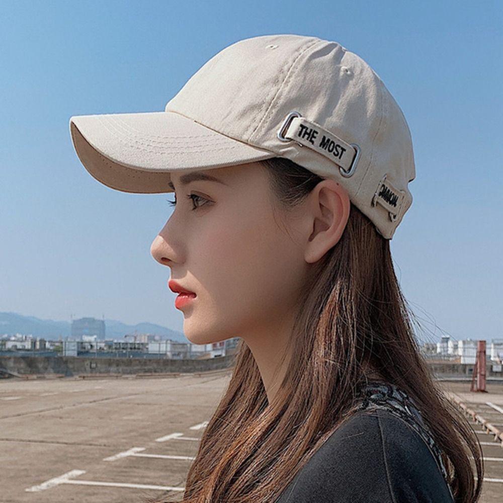 

Solid Color Baseball Cap Soft Duck Tongue Hat Fashion Sun Cap Men бежевий/червоний