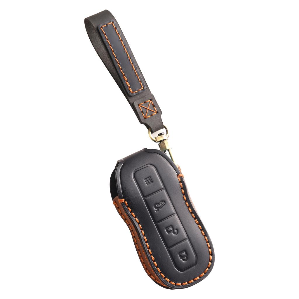 For Xiaomi SU7 smart button key cover, leather all-inclusive protective cover, card bag, handmade card key case.