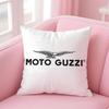 Classic Italian Brand MMoto Guzzi Cushion Cover Pillowcase Short Plush Invisible Zipper Room Sofa Cushion Cover