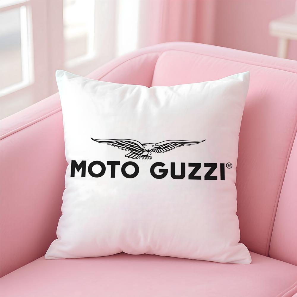 

Classic Italian Brand MMoto Guzzi Cushion Cover Pillowcase Short Plush Invisible zipper Room Sofa Cushion Cover 30X30cm
