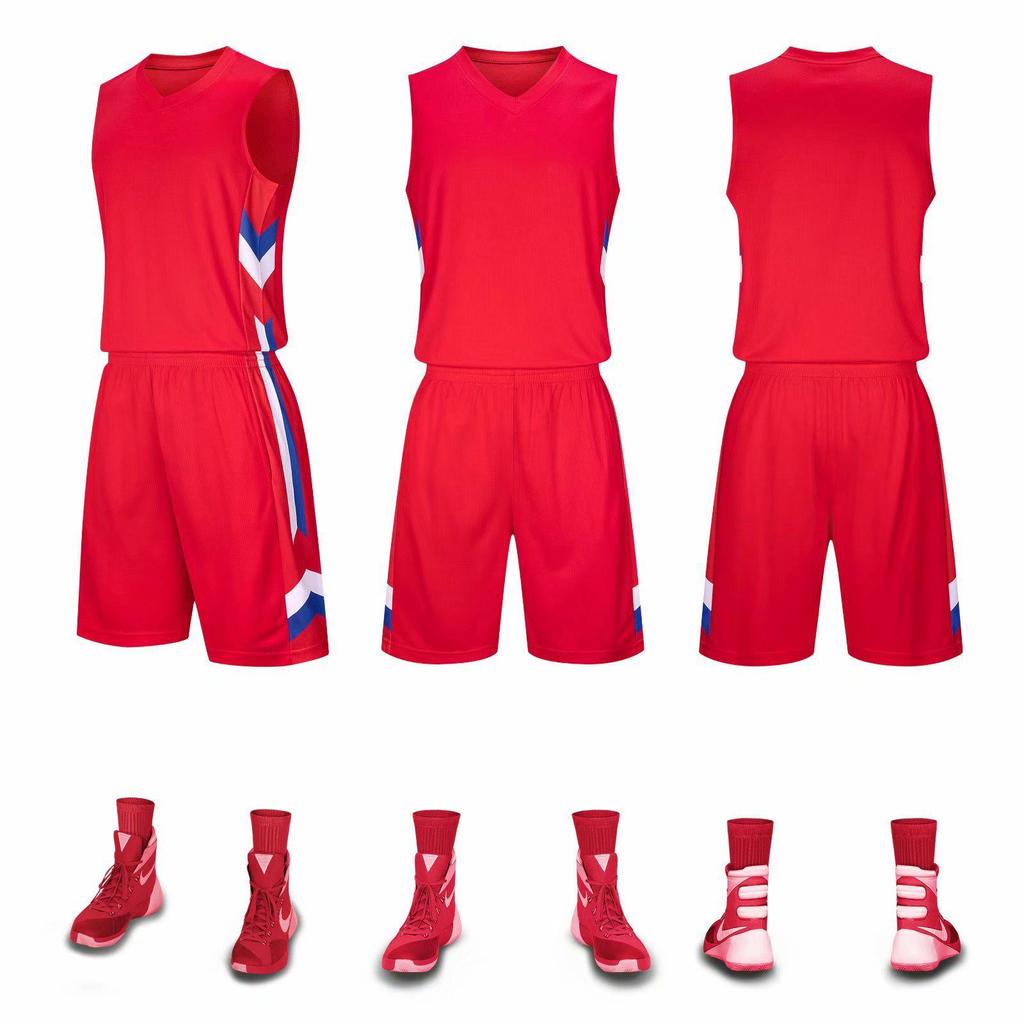 Breathable Sweat-Wicking Basketball Uniform Set for Adults & Children with Customizable Jerseys