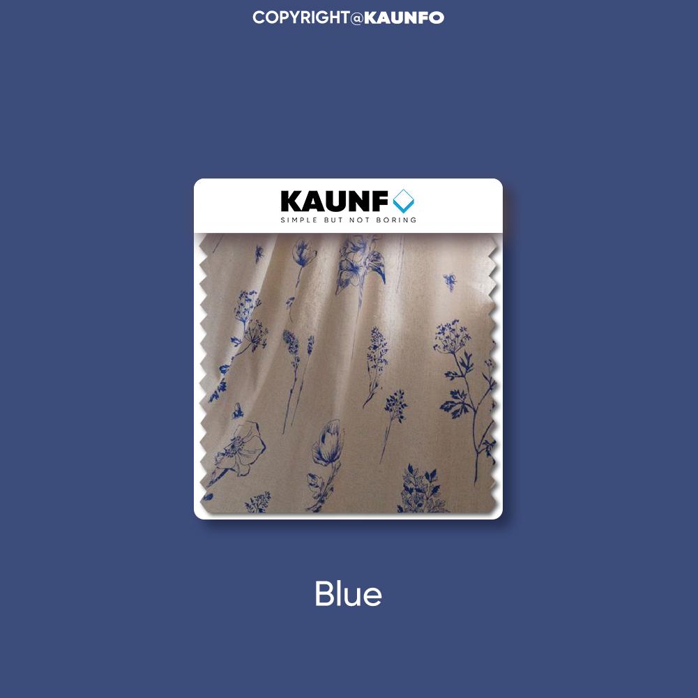 

1 шт. LOZUJOJU винтажный деревенский стиль цветочный принт бахрома края полузатемняющие шторы для небольшого окна кухни спальни гостиной балкона домашний декор W150cm x L160cm синий