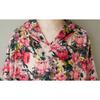 Summer  Vintage Floral Maxi Dress Women Plus Size Casual Loose Long Hooded Pleated Basic Dress