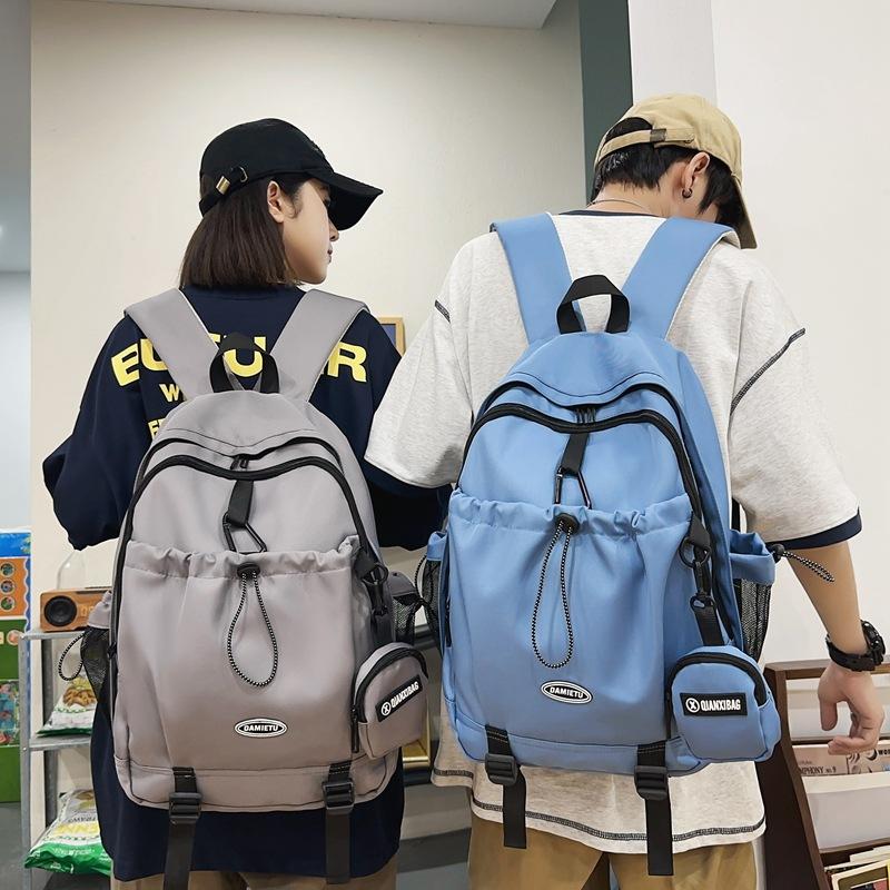 Schoolbag1011 New trendy brand backpack male college student computer backpack bag female junior high school student large-capacity casual schoolbag