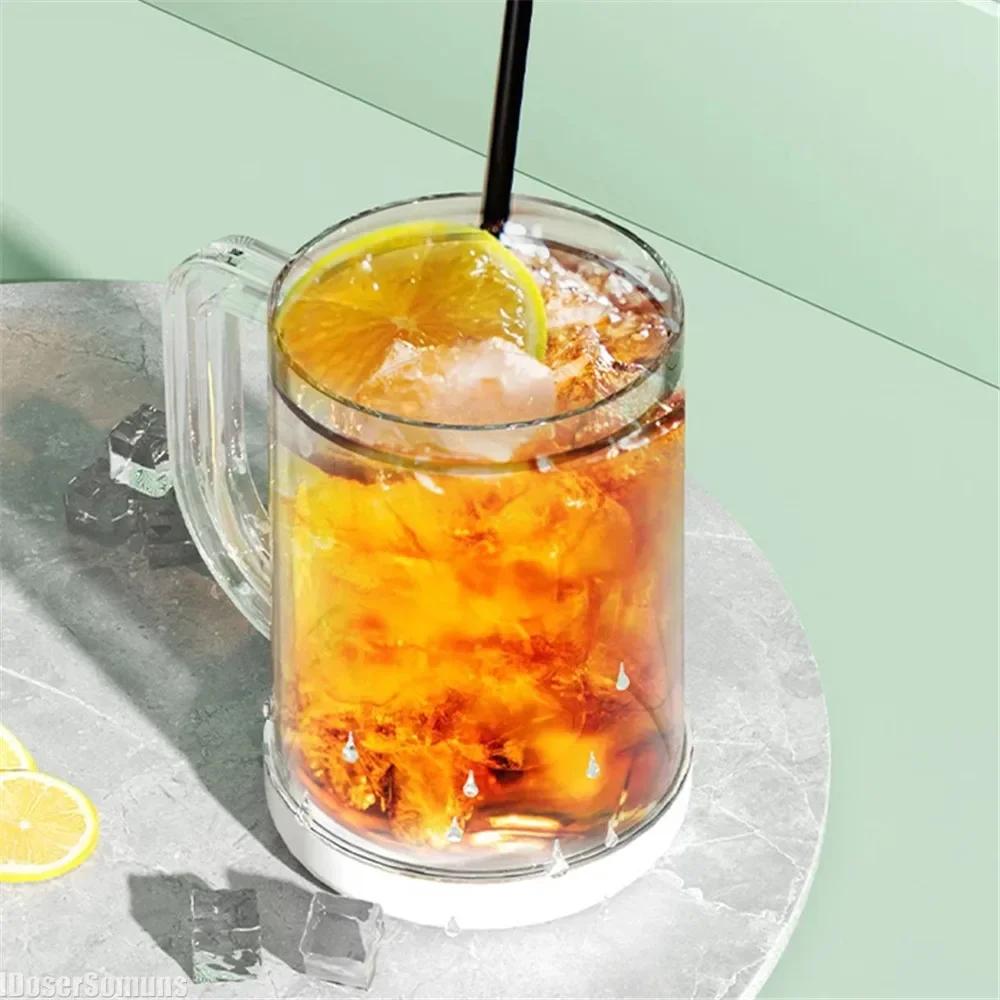 Tazza da Birra Creativa Congelante a Doppio Strato Sandwich Liquido Frigorifero Tazza Congelata Bevanda Fredda Tazze Refrigerate Cucina Bar Articoli per Bevande