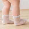 4 Pairs Combed Cotton Newborn Socks Thin Summer Socks New Mid-calf Socks  Birthday Gifts