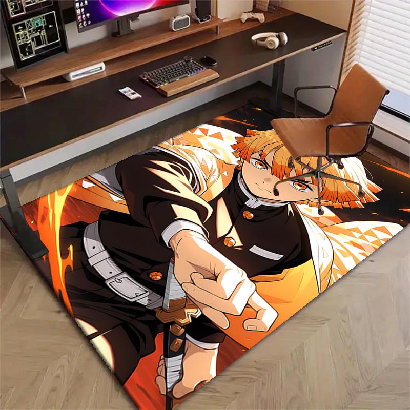 Agatsuma Zenitsu (6)Printed Area Rug Carpet for Bedroom Living Room Home Decor Rugs Mat Non Slip Mat Rug for Bedside