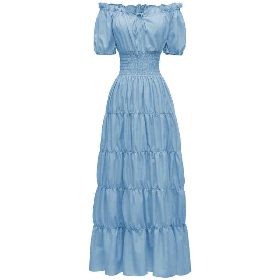 Medieval Renaissance Ladies One-piece Long Skirt Stage Costume Halloween COS Cosplay Retro Costume