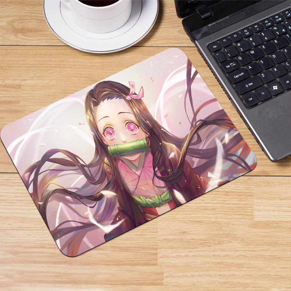 Nezuko Mousepad Computer Notebook Non-slip Keyboard Desk Pad Mouse Mat Gaming Setup Accessories Gamer Carpet Desk Mat Cute