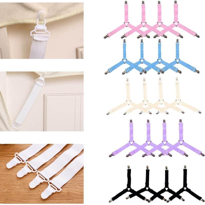 Adjustable Bed Sheet Clips Set For Nonslip Mattress And Curtain Securement