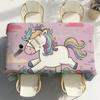 Unicorn Cute Cartoon Table Cloth Party Decor Dining Room Home Kitchen Patios Waterproof Stain-Proof Table Cloth