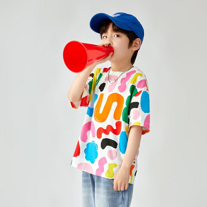 

Dopamine Graffiti Boys Cotton Short Sleeve T-shirt 110