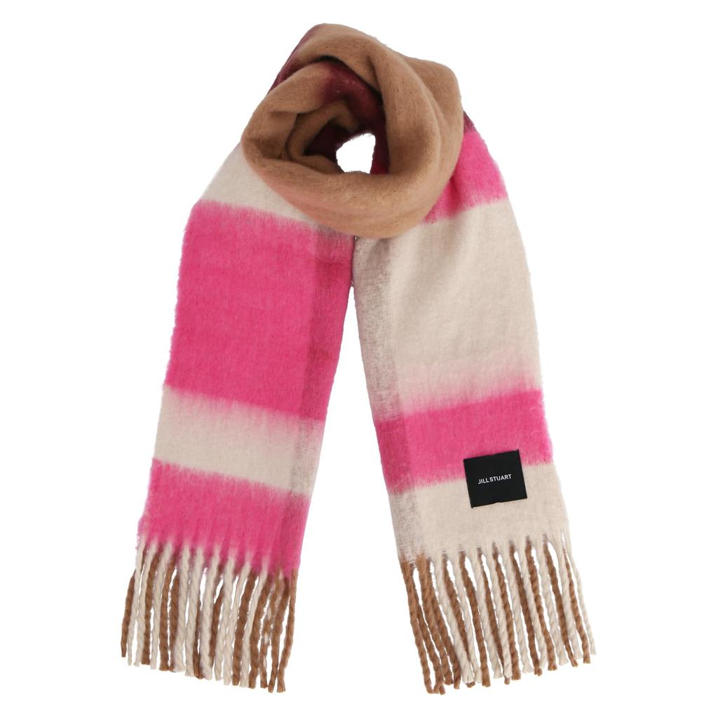 JILL STUART Women's Check Pattern Shaggy Scarf (60105002)