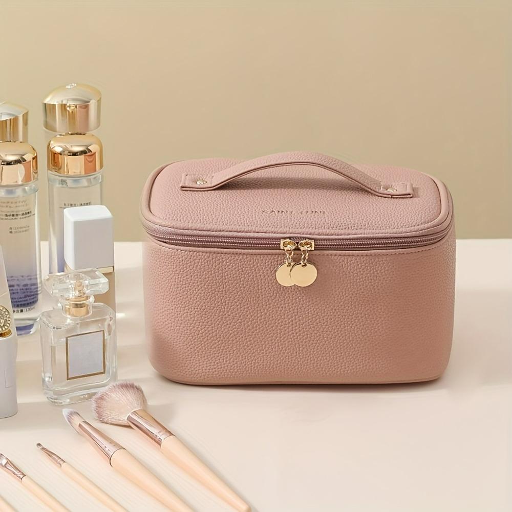 Portable Makeup Bag with Compartments for Organizing Toiletries, Perfect for Travel