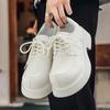 3228 Carbon Black Derby Shoes Men's Advanced Sense Function Wind Platform Versatile Casual Business Commuter Leather Shoes Trend Versatile