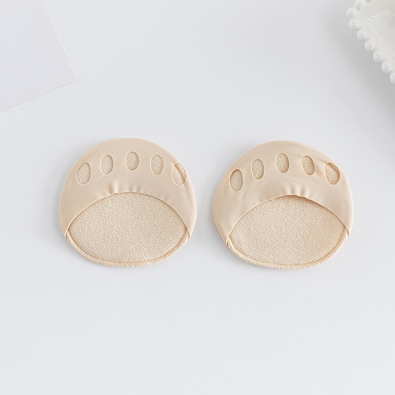Female Summer Thin Pure Color Half Palm Shallow Mouth Invisible Five Finger Cotton Socks